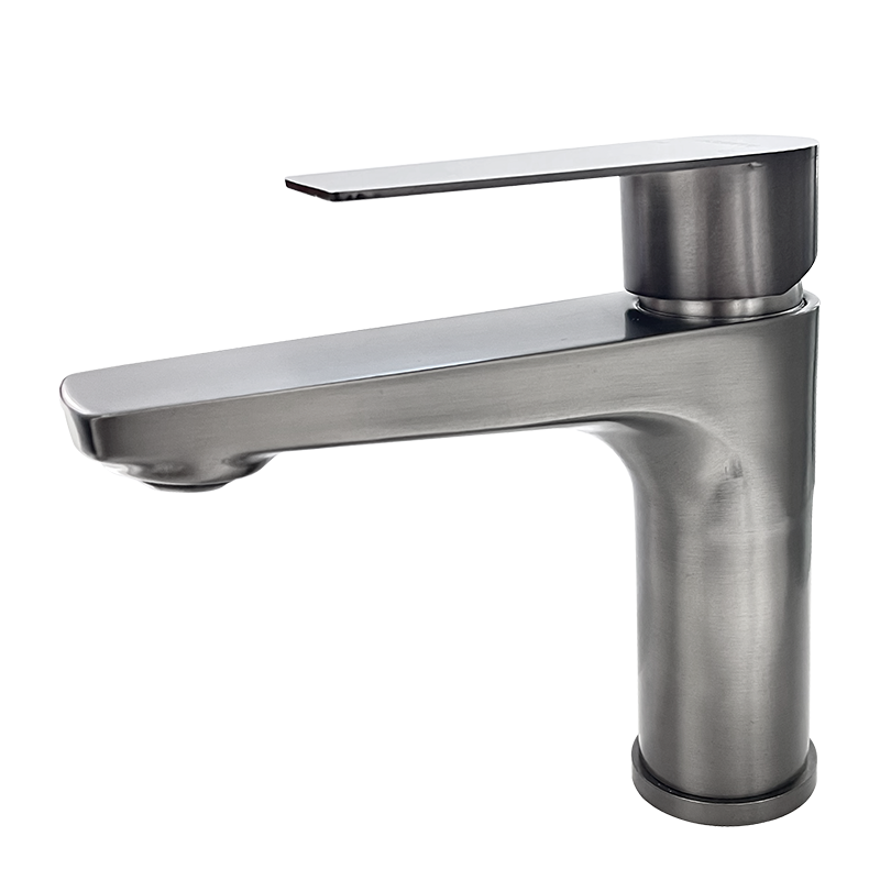 澳斯曼全铜浴室洗脸盆抽拉单孔冷热台盆枪灰浴室柜水龙头ASGC401-053