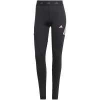 adidas Techfit Hyperglam 三条纹拼色高腰紧身健身裤 女款 黑色 HY4146