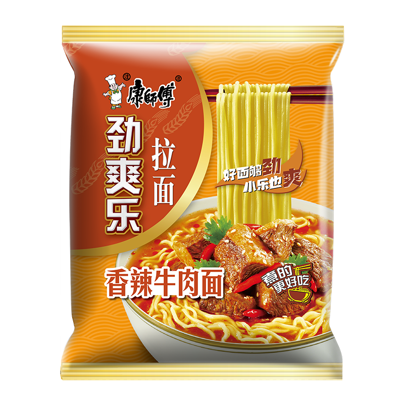 康师傅方便面劲爽乐 24袋装泡面一整箱 夜宵速食代餐面