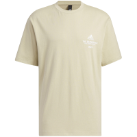 adidas Verbiage Tee 字母数字印花运动休闲宽松短袖T恤 男款 草原棕 IP3924