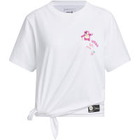 adidas neo x 草莓熊 联名款 SS23 卡通字母印花运动短袖T恤 女款 白色 IP4028