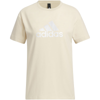 adidas Rc Graphic 字母Logo印花运动休闲短袖T恤 女款 岩层沙暴土 IP7085