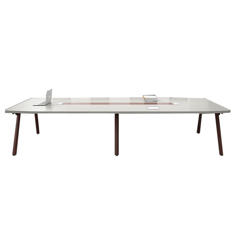 金菲罗格创意会议室长桌简约现代培训长条桌洽谈桌椅 3米会议桌+10把椅子