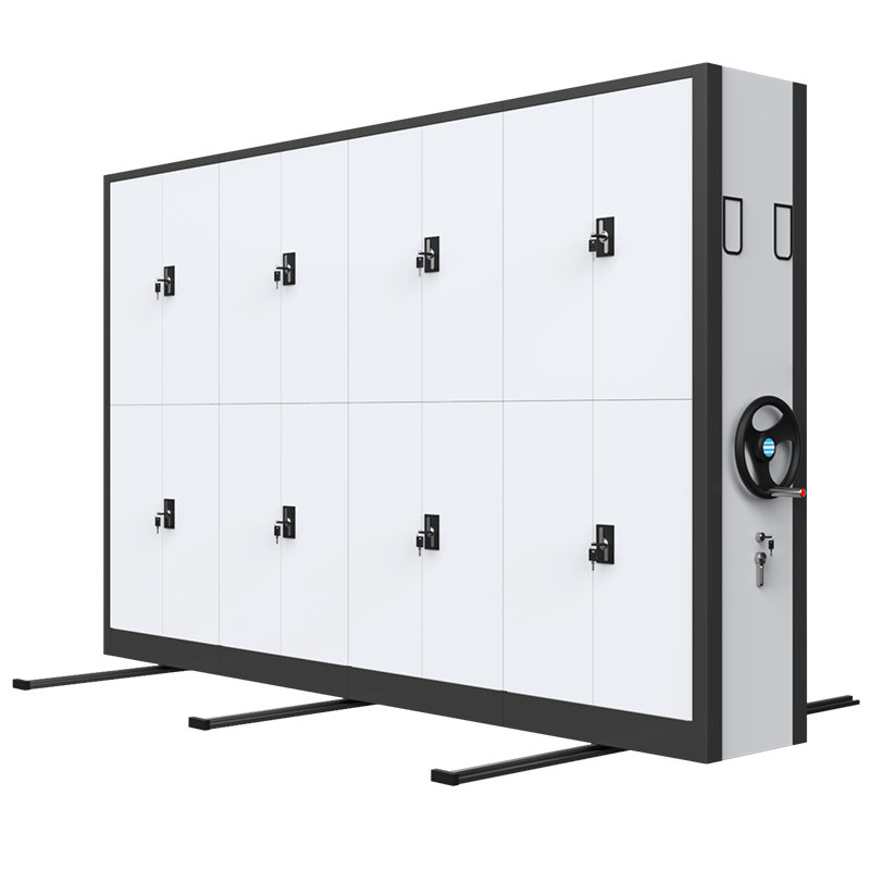 尔迈 密集架移动档案柜资料柜手摇式轨道文件柜铁皮柜一列四组