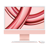 2023 新款 iMac 24英寸 4.5K 视网膜显示屏 M3 芯片256GB 固态硬盘 8GB内存 粉色