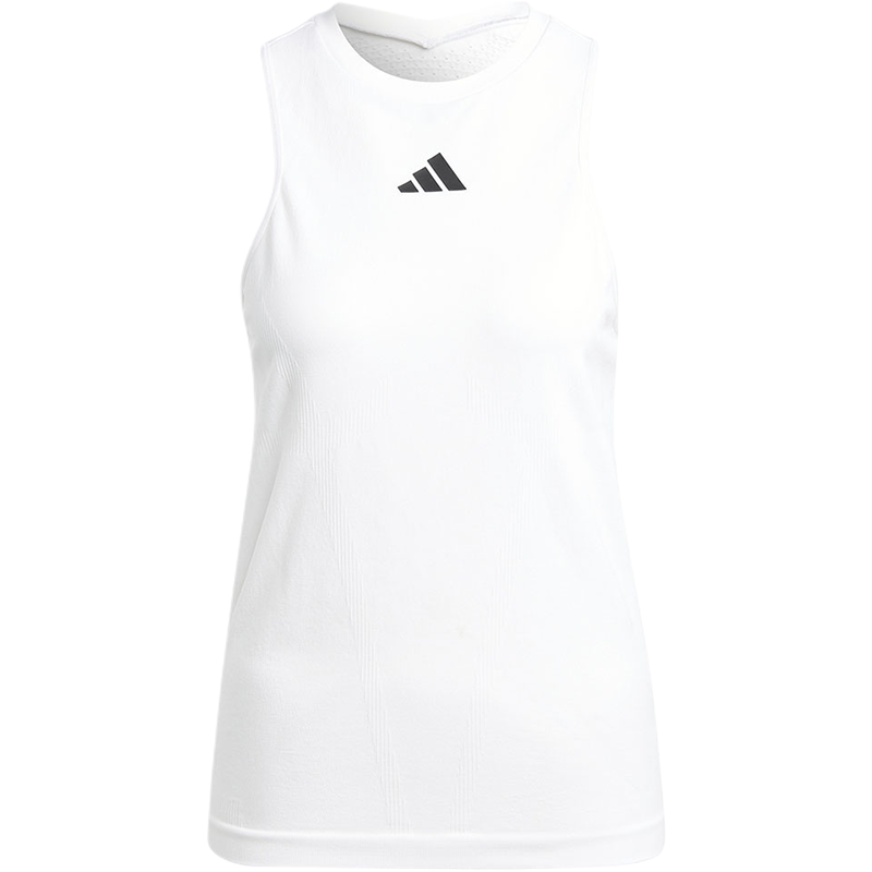 adidas Y-TANK PRO 纯色Logo标识网球运动吊带背心 女款 白色 IA7030
