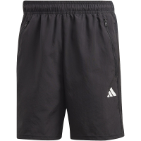 adidas Logo印花松紧腰运动健身短裤 男款 黑色 IC6976