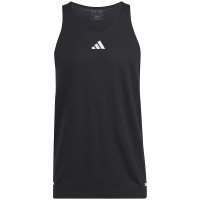 adidas X-city Cooler Singlet 纯色Logo标识跑步运动背心 男款 黑色 HR3275