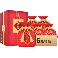 [酒鬼官方授权]酒鬼酒52度高度柔和红坛500ml*6瓶装馥郁香型国产白酒