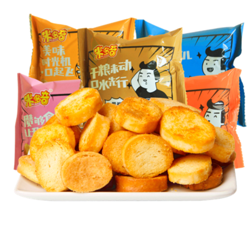 米多奇烤馍丁(奶香味)500g散装办公室休闲零食小吃多口味早餐饼干馒头片