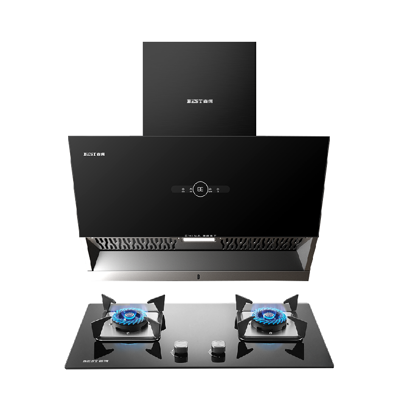 华帝 百得(BEST)烟灶套餐AC02+JDQ05 20立方大吸力烟机 5.2KW猛火灶具 一级能效天然气