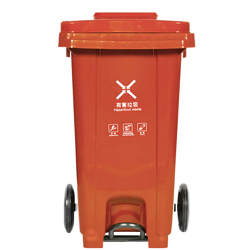 紫萱依韵 带轮 脚踏 垃圾桶 1个(120升绿色)