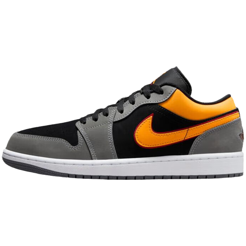 耐克Jordan Air Jordan 1 Low 耐磨透气 低帮 复古篮球鞋 男款 灰黑 FN7308-008