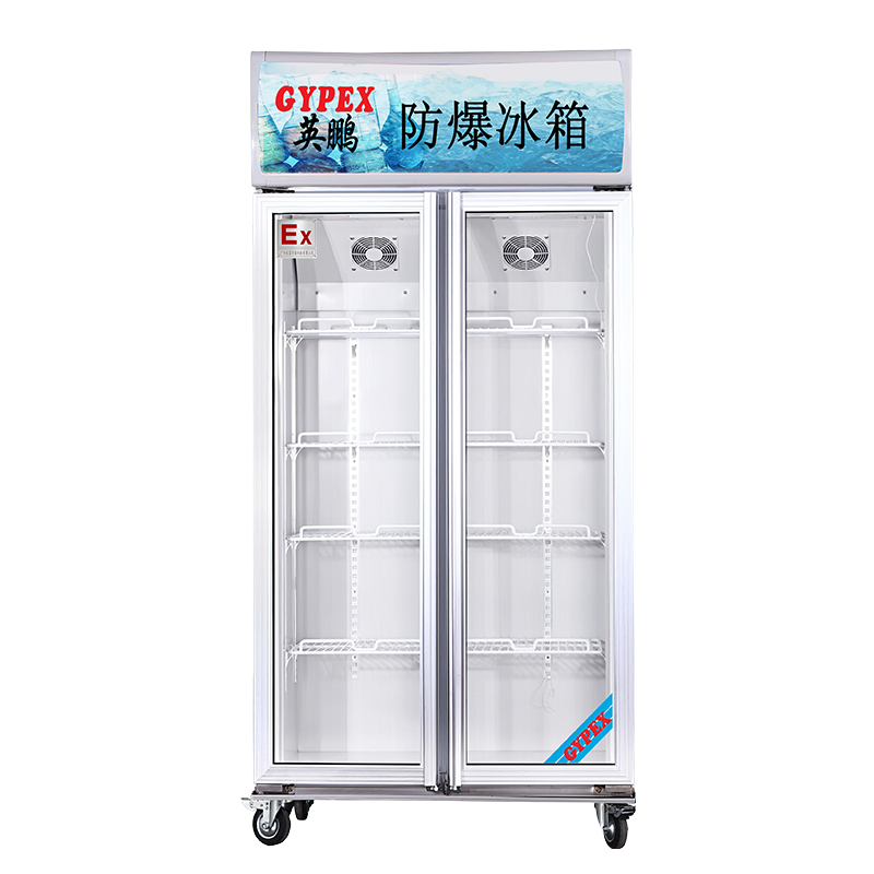英鹏(GYPEX)BL-200LC500L双门防爆冷藏柜,实验室0~10℃冷藏防爆玻璃门冰箱 IIB/IIC