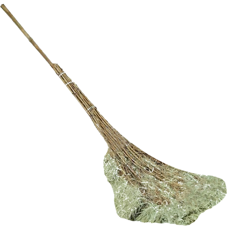 紫萱依韵 户外竹扫把 木柄塑料丝扫把 2.5斤