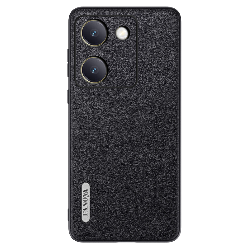 BOEEK 适用于vivo Y100手机壳新款y100亲肤轻薄皮纹硅胶软壳简约男女个性防摔全包镜头保护套