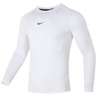 Nike 纯色圆领合身长袖T恤 男款 白色 FB7920-100