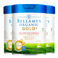 [3罐装 有效期26年5月]澳洲Bellamy贝拉米GOLD金装版有机较大婴儿配方奶粉2段(6-12月) 800g/罐