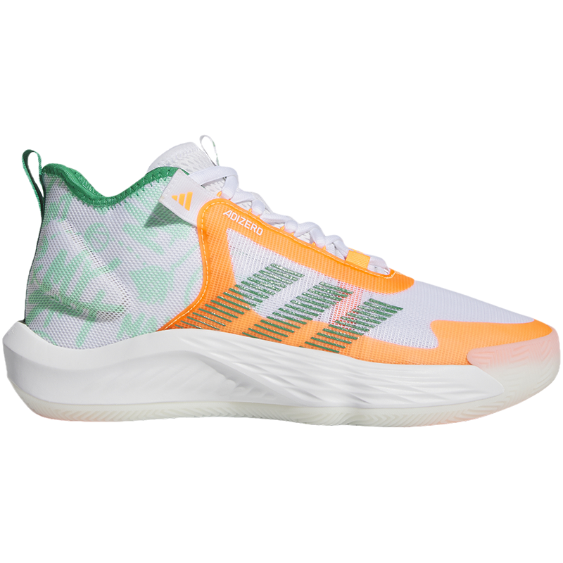 adidas Adizero Select 防滑耐磨轻便 中帮 篮球鞋 男款 白绿 IF0470