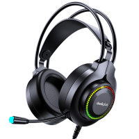 联想(Lenovo)头戴式耳机电脑耳麦有线USB 7.1声道立体声网课学习办公游戏RGB发光 thinkplus G20