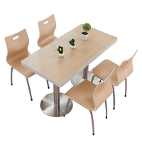 豪利特连锁快餐店桌椅简约肯德基汉堡店桌椅1200*600*750