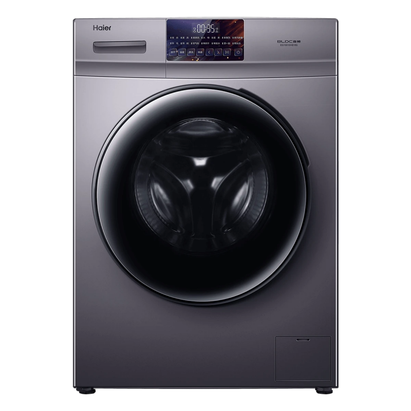 Haier/海尔全自动洗衣机525大桶径10公斤超薄滚筒一级变频家用智能投放巴氏除菌洗衣机14126