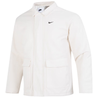 Nike 纯色品牌Logo前袋长袖夹克外套 男款 白色 DQ4939-030