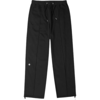 Converse 纯色Logo刺绣运动直筒休闲长裤 男款 黑色 10024586-A03