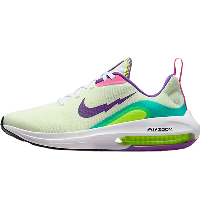 Nike Air Zoom Arcadia 2 防踢减震 低帮 儿童跑步鞋 大童 白绿 FB2356-100