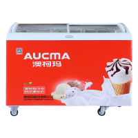 澳柯玛(AUCMA)338升卧式商用展示柜 雪糕卧式展示柜 超市冰激凌冰柜机械控温SD-338全冷冻