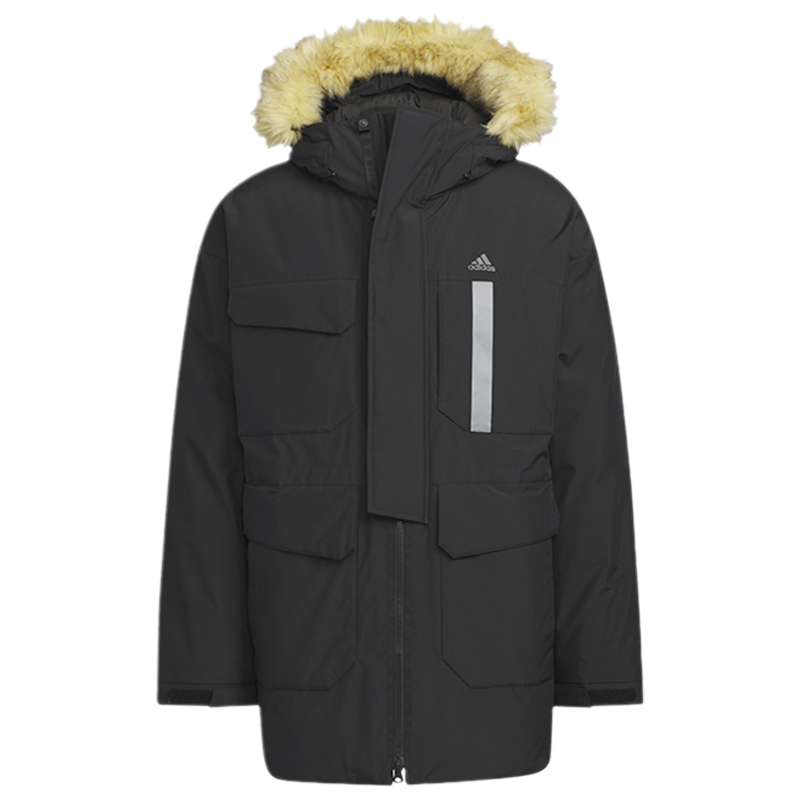 adidas阿迪达斯羽绒服男冬新款连帽保暖毛领运动羽绒服外套IS0366