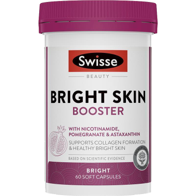 Swisse 烟酰胺石榴虾青素亮肤胶囊 60粒 1瓶装 含蔓越莓玫瑰精华 澳洲进口