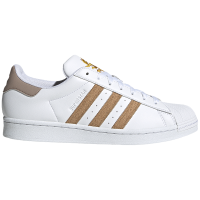 adidas originals Superstar 经典贝壳头 轻便防滑耐磨 低帮 板鞋 男女同款 白棕 GY0013