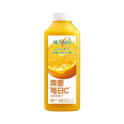 味全每日C橙汁 900ml*5瓶整箱 100%橙汁畅享C活力 释放满满元气 冷藏果蔬饮品