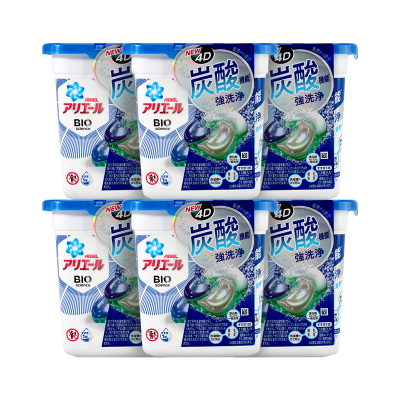 日本宝洁洗衣凝珠6盒家庭執碧浪4D洗衣球PG洗衣液 强力去污原装进口