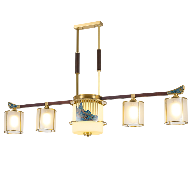 觅物 新中式吊灯中国风禅意客厅灯现代中式酒店会所大厅餐厅茶室灯具