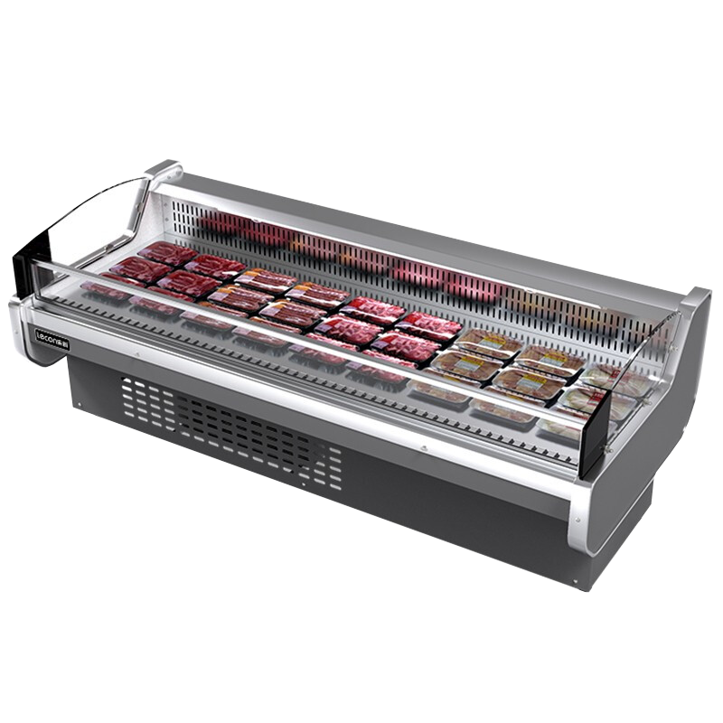 乐创(lecon)鲜肉柜展示柜超市猪肉冷藏保鲜柜商用熟食凉菜鸭寿司商超展柜 3.0米 直冷