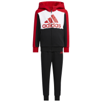 adidas 童装 品牌Logo印花运动裤连帽夹克外套套装 男童 红色 HZ7069