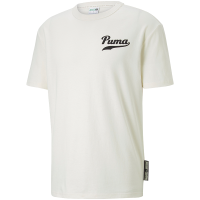 Puma 字母Logo印花休闲运动短袖T恤 男款 纯白色 536929-65