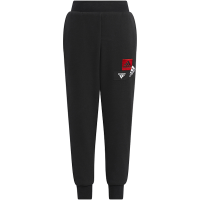adidas 童装 Lk Warm Pnt 品牌Logo刺绣徽标纯色束脚运动裤 男童 黑色 HM5199