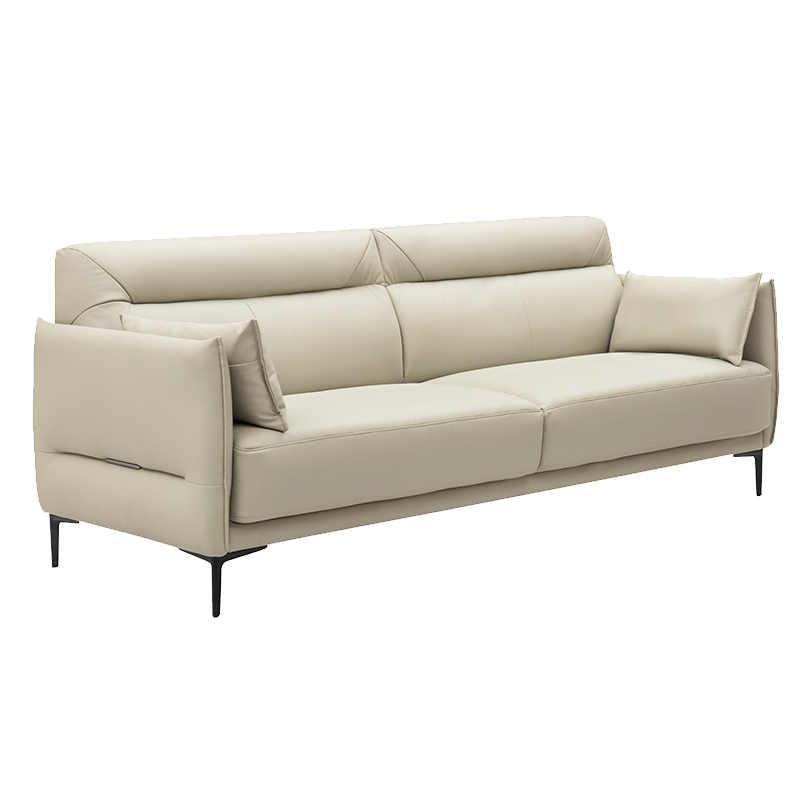 新品顾家家居现代简约真皮沙发轻奢意式小户型头层牛皮奶油系1119 \15天发货