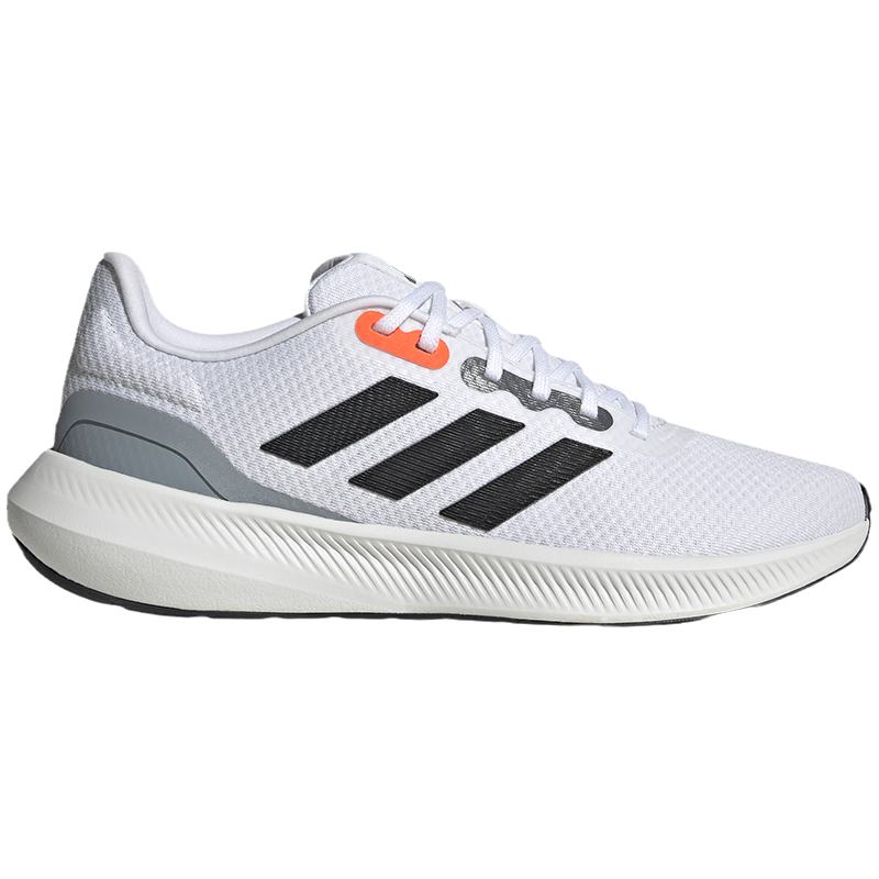 adidas Runfalcon 3.0 Cloudfoam 减震防滑耐磨 低帮 跑步鞋 男款 白黑 HP7543