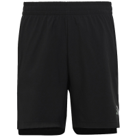 adidas 童装 纯色Logo标识速干运动短裤 男童 黑色 IB8872