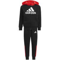 adidas 童装拼色品牌Logo印花运动套装 男童 橙色+黑色 HM9695