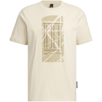 adidas 武极系列 Wuji Long T-shirt 图案印花运动休闲短袖T恤 男款 岩层沙暴土 IP3685