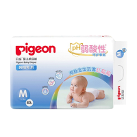 Pigeon/贝亲 婴儿纸尿裤 宝宝纸尿裤(PK弱酸性) M号-80片 适合6kg-11kg