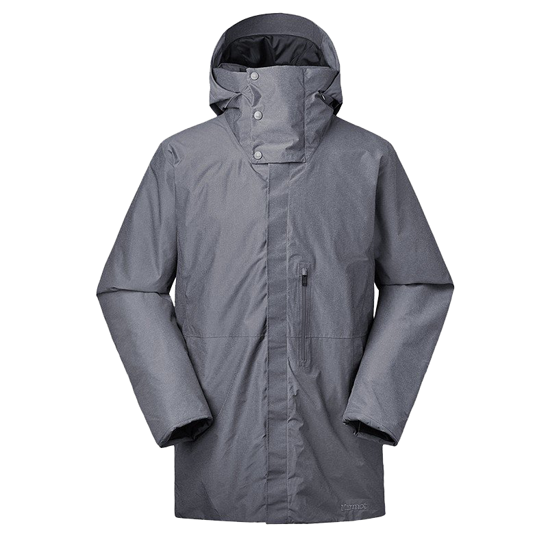 Marmot/土拨鼠男子美版户外防风保暖P棉厚重中长款棉服