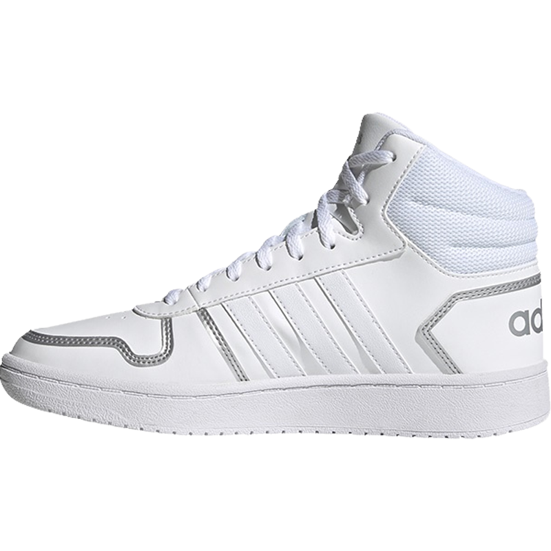 adidas neo Hoops 2.0 Mid 女款 运动休闲鞋 白 FY6023