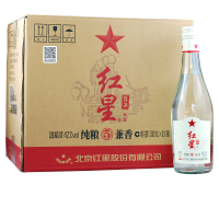 百年红星 纯粮5兼香 透明玻璃瓶 42度兼香型 500ML*12瓶 整箱发货