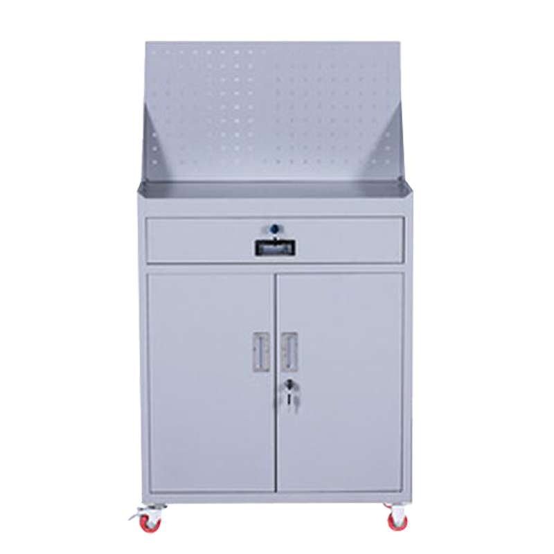 洛苏通盛工具柜加厚铁皮储物柜工厂车间用带抽屉汽修多功能收纳柜灰白色一斗小柜含轮子